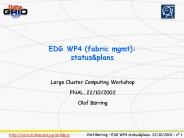 EDG WP4 (fabric mgmt): status