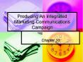 Producing An Integrated Marketing Communications Campaign PowerPoint PPT Presentation