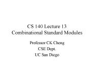CS 140 Lecture 13 Combinational Standard Modules