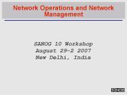 SANOG 10 Workshop