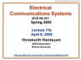 Electrical Communications Systems ECE'09'331 Spring 2009 PowerPoint PPT Presentation