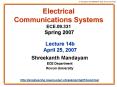 Electrical Communications Systems ECE'09'331 Spring 2007 PowerPoint PPT Presentation