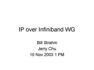 IP over Infiniband WG