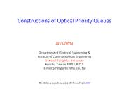 Constructions of Optical Priority Queues