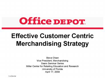 Effective Customer Centric Merchandising Strategy