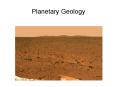 Planetary Geology PowerPoint PPT Presentation