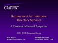 Requirement for Enterprise Directory Services PowerPoint PPT Presentation