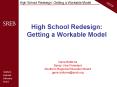 High School Redesign: Getting a Workable Model PowerPoint PPT Presentation