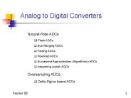 Analog to Digital Converters