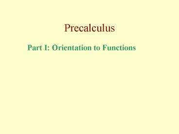 Precalculus