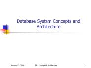 Database System Concepts and Architecture