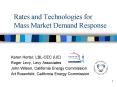 Rates and Technologies for Mass Market Demand Response PowerPoint PPT Presentation