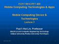 ECET 581/CPET 499 Mobile Computing Technologies PowerPoint PPT Presentation