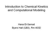 Introduction to Chemical Kinetics and Computational Modeling