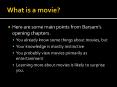 What is a movie? PowerPoint PPT Presentation