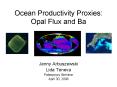 Ocean Productivity Proxies: Opal Flux and Ba PowerPoint PPT Presentation