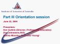 Part III Orientation session PowerPoint PPT Presentation