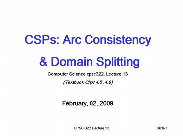 CSPs:%20Arc%20Consistency