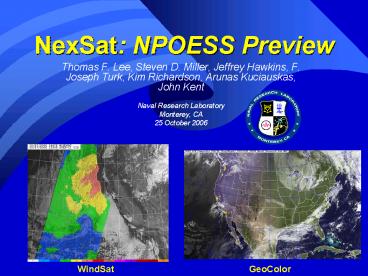 NexSat: NPOESS Preview