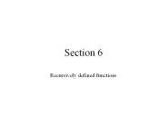 Recursively defined functions