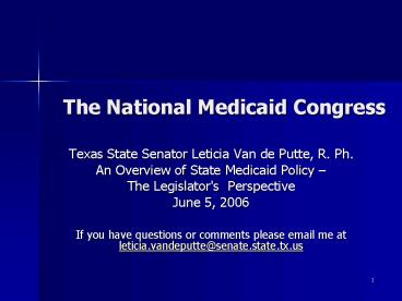 The National Medicaid Congress