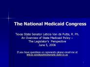 The National Medicaid Congress