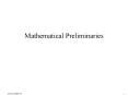 Mathematical Preliminaries PowerPoint PPT Presentation