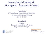 Interagency Modeling