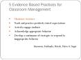 5 Evidence Based Practices for Classroom Management PowerPoint PPT Presentation