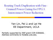 Routing Track Duplication with Fine-Grained Power-Gating for FPGA Interconnect Power Reduction