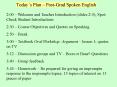 Todays Plan PostGrad Spoken English PowerPoint PPT Presentation