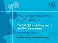 The AAT Diploma Pathway and NVQSVQ improvements PowerPoint PPT Presentation