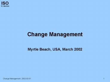 Change Management