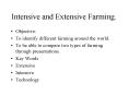 Intensive and Extensive Farming' PowerPoint PPT Presentation