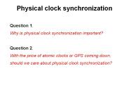 Physical clock synchronization