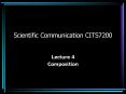 Scientific Communication CITS7200 PowerPoint PPT Presentation