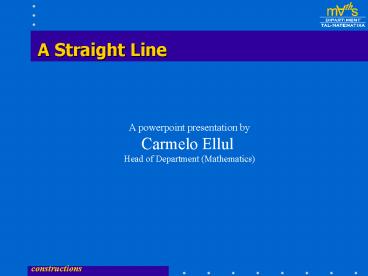 A Straight Line