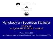 Handbook on Securities Statistics
