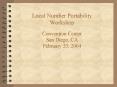 Local Number Portability Workshop PowerPoint PPT Presentation