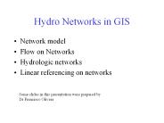 Hydro Networks in GIS