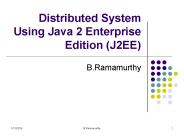 Distributed System Using Java 2 Enterprise Edition (J2EE)
