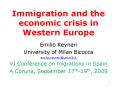 Immigration and the economic crisis in Western Europe PowerPoint PPT Presentation