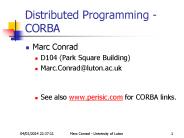 Distributed Programming - CORBA