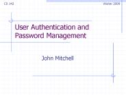 User Authentication and Password Management