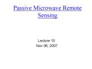 Passive Microwave Remote Sensing