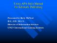 Using APA Style Manual for Scholarly Publishing PowerPoint PPT Presentation