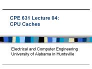 CPE 631 Lecture 04: CPU Caches