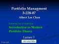 Portfolio%20Managment%203-228-07%20Albert%20Lee%20Chun PowerPoint PPT Presentation