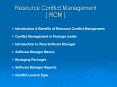 Resource Conflict Management RCM PowerPoint PPT Presentation