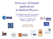 Overview of Geant4 applications in Medical Physics